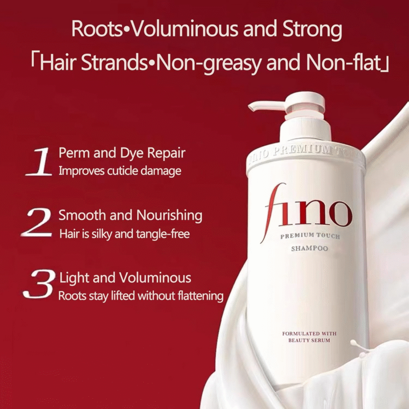 Fino Premium Touch Shampoo With Beauty Serums 550ml - Sulphate and Paraben free - Image 2