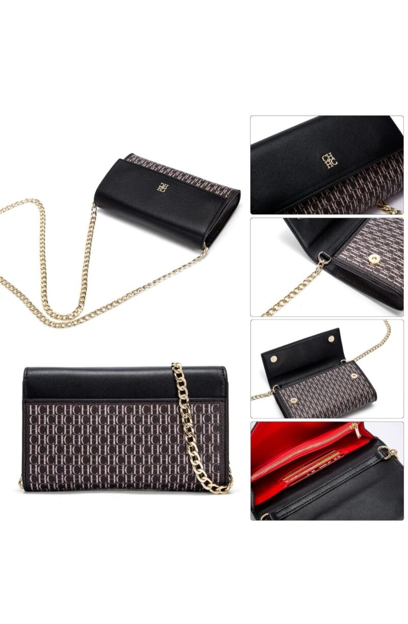 CHCH Women Leather Hobo Handbags Top Handle Tote Bag Large Fashion Crossbody Shoulder Bag (Black) - Image 4