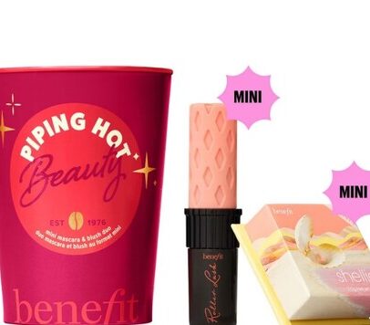 Benefit Piping Hot Beauty Mini Roller Lash Mascara and Shellie Blush Duo