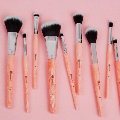Rose Quartz 9 Piece Makeup Brush Set