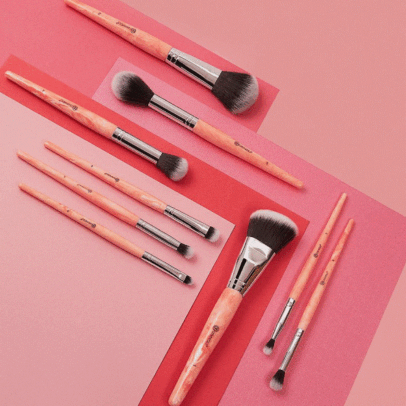 Rose Quartz 9 Piece Makeup Brush Set